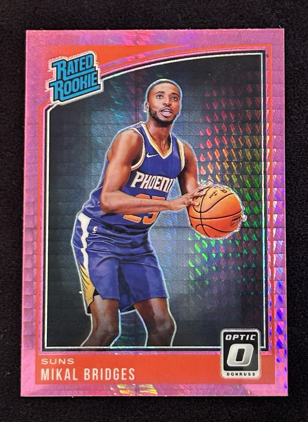 Mikal Bridges 2018-19 Donruss Optic - #200 Rated Rookie Pink Hyper Prizm