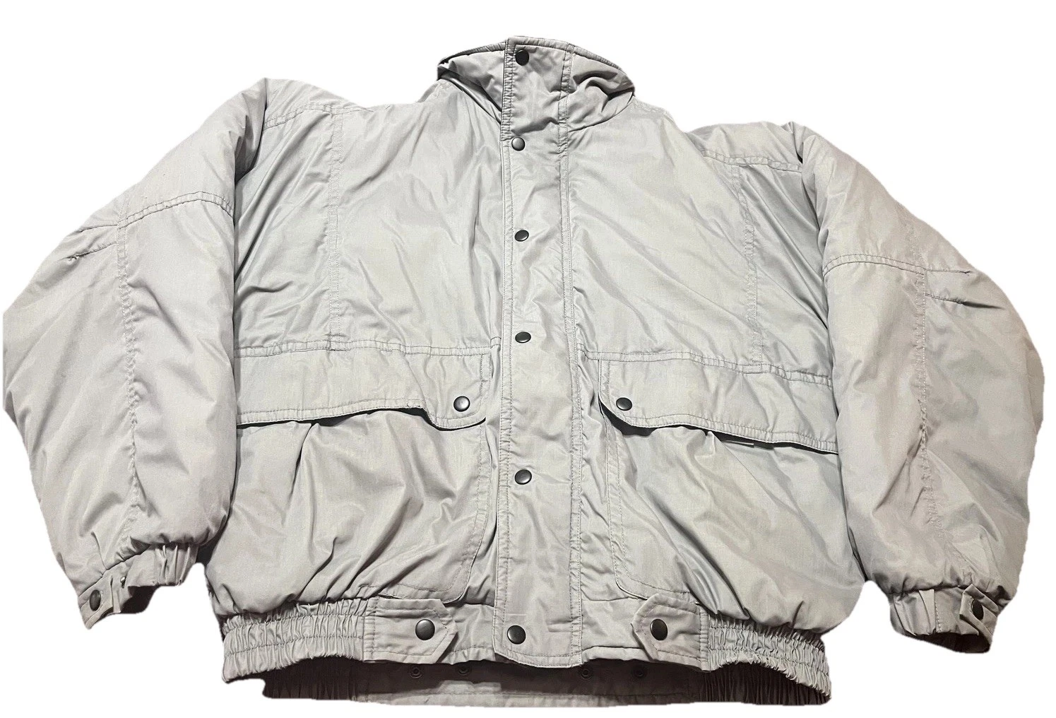 The Men's Store At Sears Jacket Mens Large Gray Puffer Winter Coat Quilted Warm