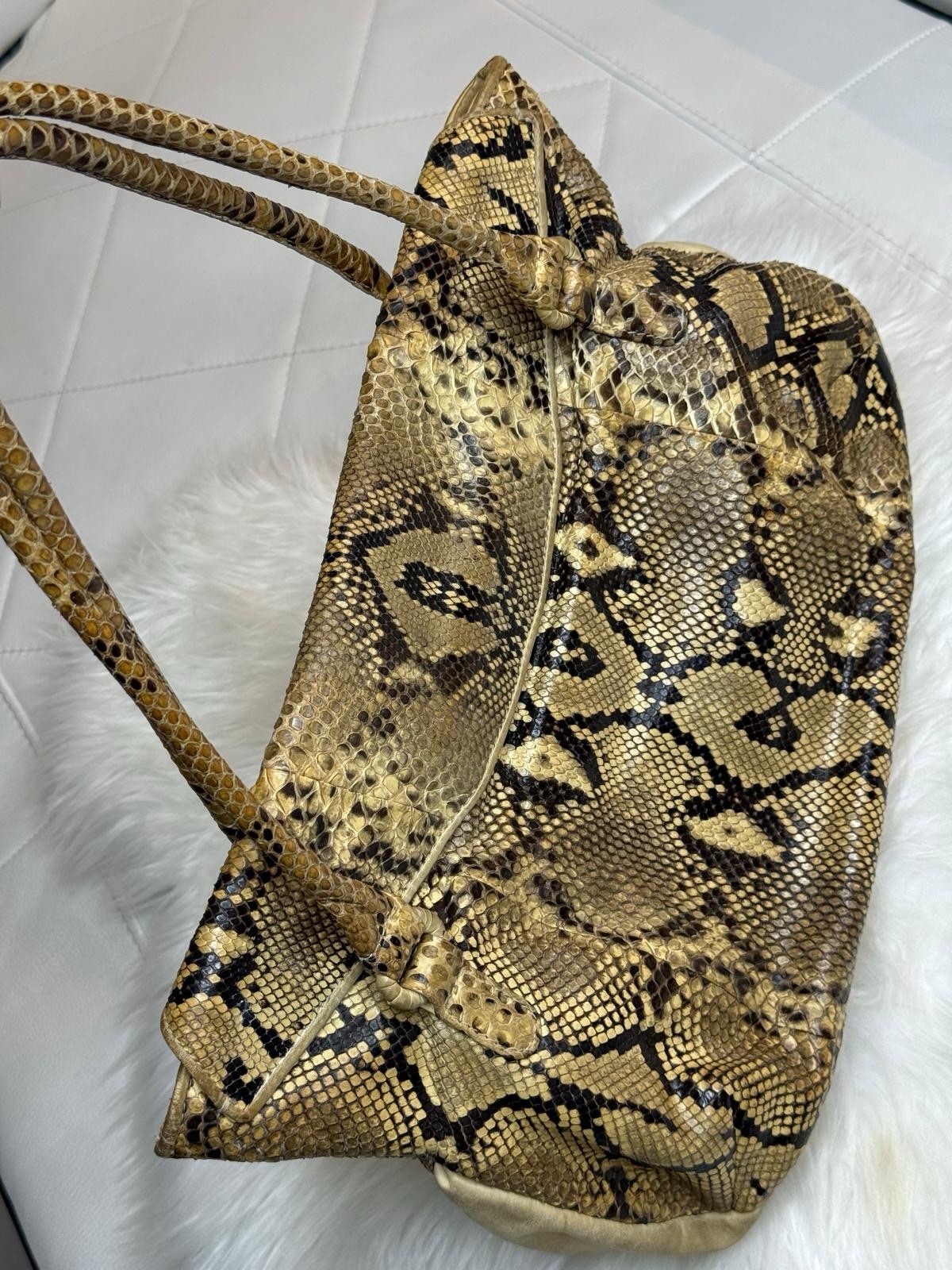 B. Makowsky Genuine Python Snakeskin Leather Larg… - image 7