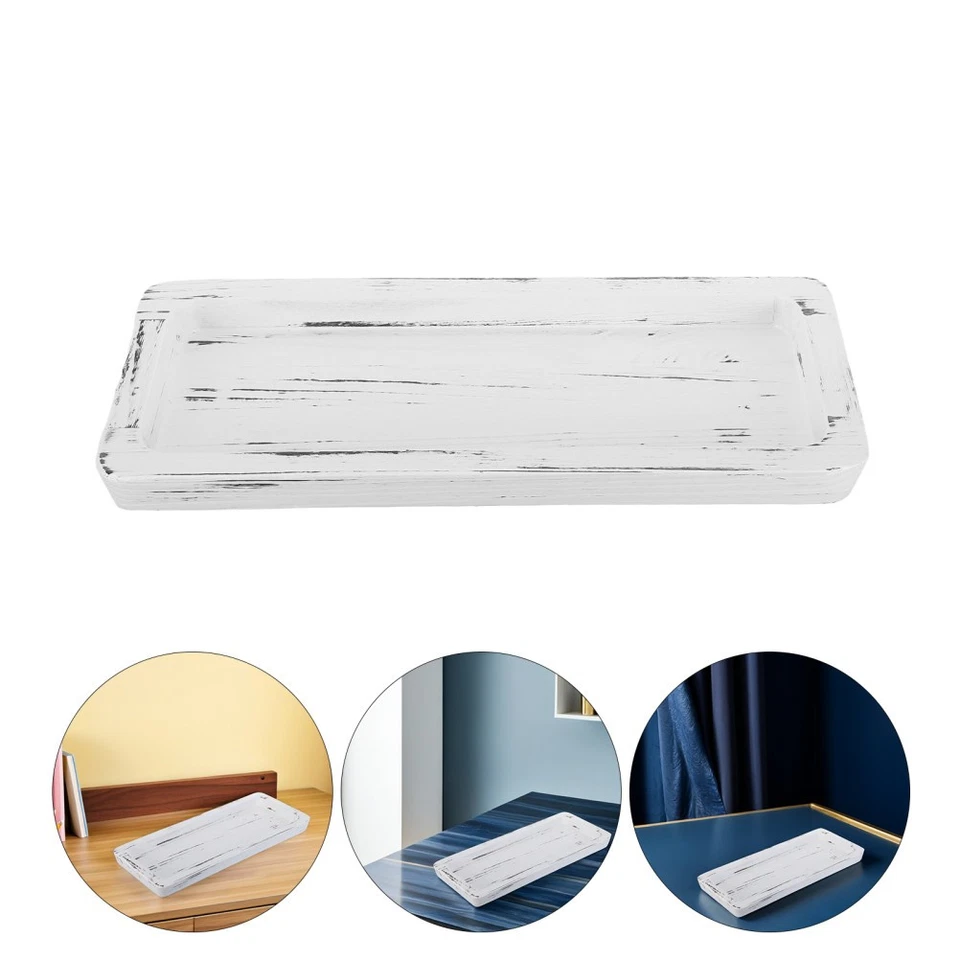  Weihnachten rustikales Holz Serviertablett - Bauernhaus Pflanztablett - Kerzenhalter -