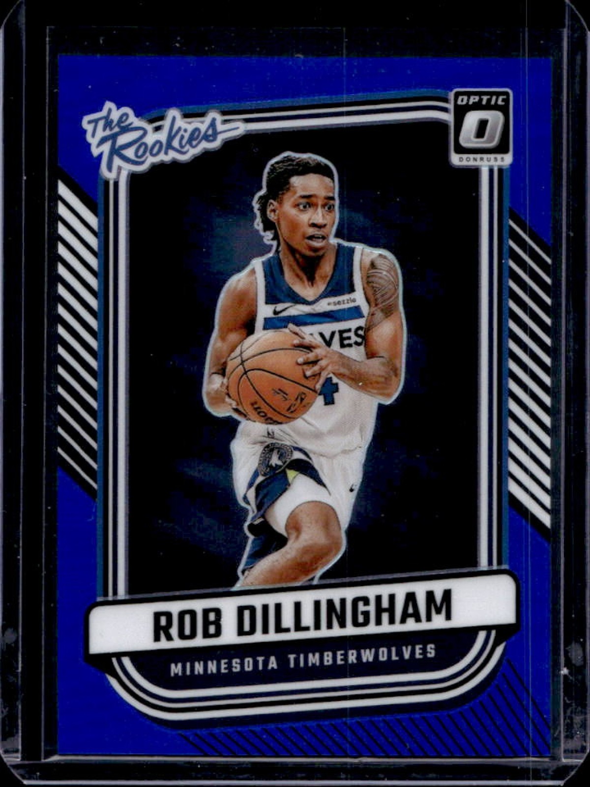 2024-25 Donruss Optic Rob Dillingham The Rookies Blue RC #22/49 Timberwolves