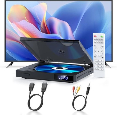 Mini DVD-Player für TV, 1080P HDMI DVD-Player HDMI- und RCA-Kabel, Fernbedienung