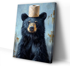 Bathroom Bear Wall Art Funny Bathroom Pictures Black Bear with Paper Print Bathr