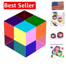 CMY Color Cube, 1.6 inch 40mm CMYcube Acrylic Prism for Home or Office Deskto...