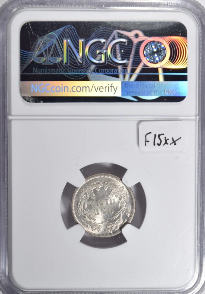 1889 SEATED LIBERTY DIME ~ SHARP STRIKE UNCIRCULATED BRIGHT WHITE NGC MS62! - Image 2 of 4