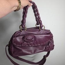 Isabella Fiore Fiore by Isabella Fiore Purple Leather Handbag