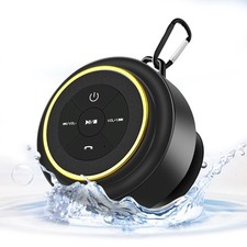 Waterproof Bluetooth Shower Speaker Suction Cup Floating for Camping Beach