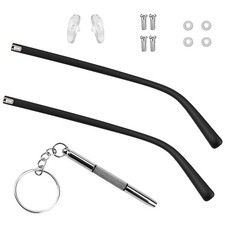 1 Pair Glasses Replacement Arms TR90 Plastic Frame Arms Flat Tooth Double Tee...