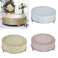 18-Inch wide Round Embossed Cake Stand Riser Wedding Decorations Supplies SALE