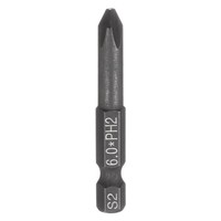 "PH2 Kreuzschlitz-Schraubendreher-Bit FüR 1/4\" Sechskant 2\" LäNge Schwarz 2 StüCk"