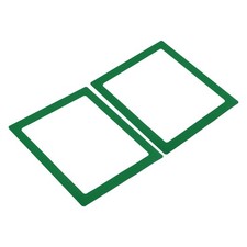 2 Pcs Magnetic Picture Frame PVC Magnets Holds Photo Green 8.5x11 Inch