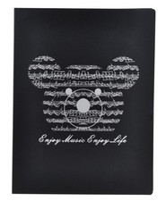 Music File Folder A4 Size Sheet Paper Documents Themed 40 Pockets Storage