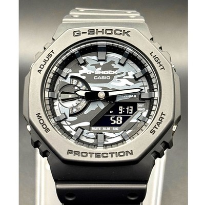 Casio G-Shock GA2100CA-8A Men's Gray Camo Analog Digital Carbon
