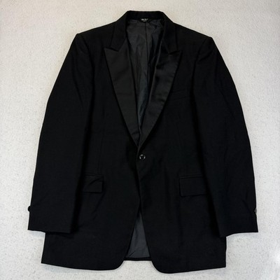 After Six Tuxedo Jacket Mens 42R Black Notch Lapel Single Button Formal Wedding