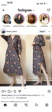 Sézane Glorina Geometric Band Collar Shirt Dress Belted Midi US 8 Cotton