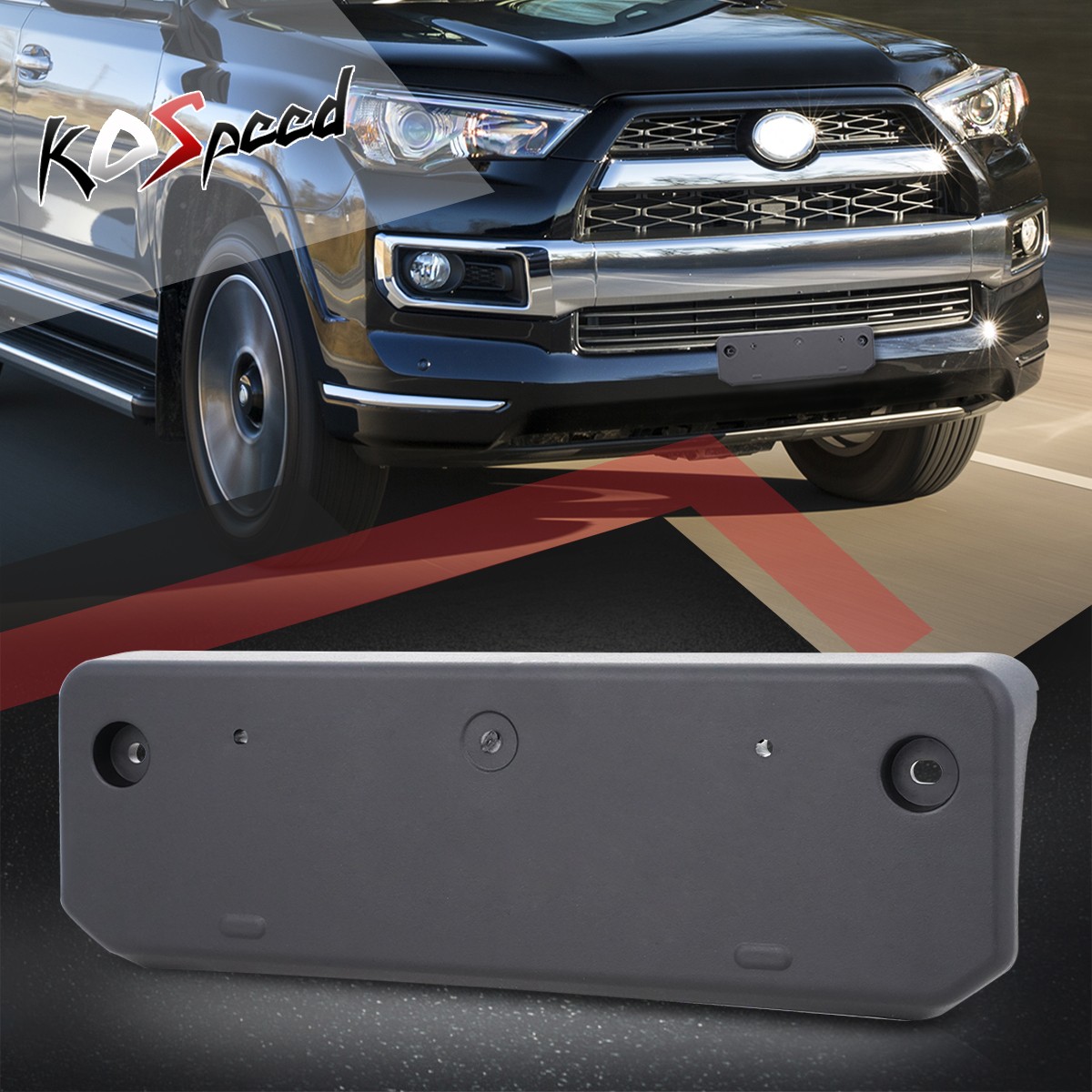 Front Bumper License Plate Mount Bracket for 14-24 Toyota 4Runner