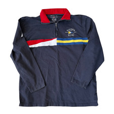 NAUTICA VINTAGE RETRO 90s quarter zip cotton SWEATSHIRT size XL