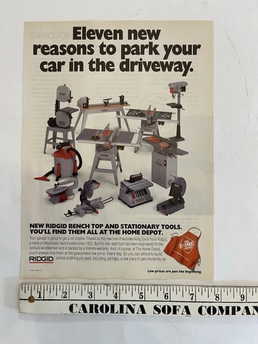 Vintage 1999 Print Ad Ridgid Power Tools Woodworking Carpentry Shop Garage Ad - Picture 2 of 3