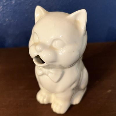 Vintage White Porcelain Kitty Cat Creamer  - 1960-1970