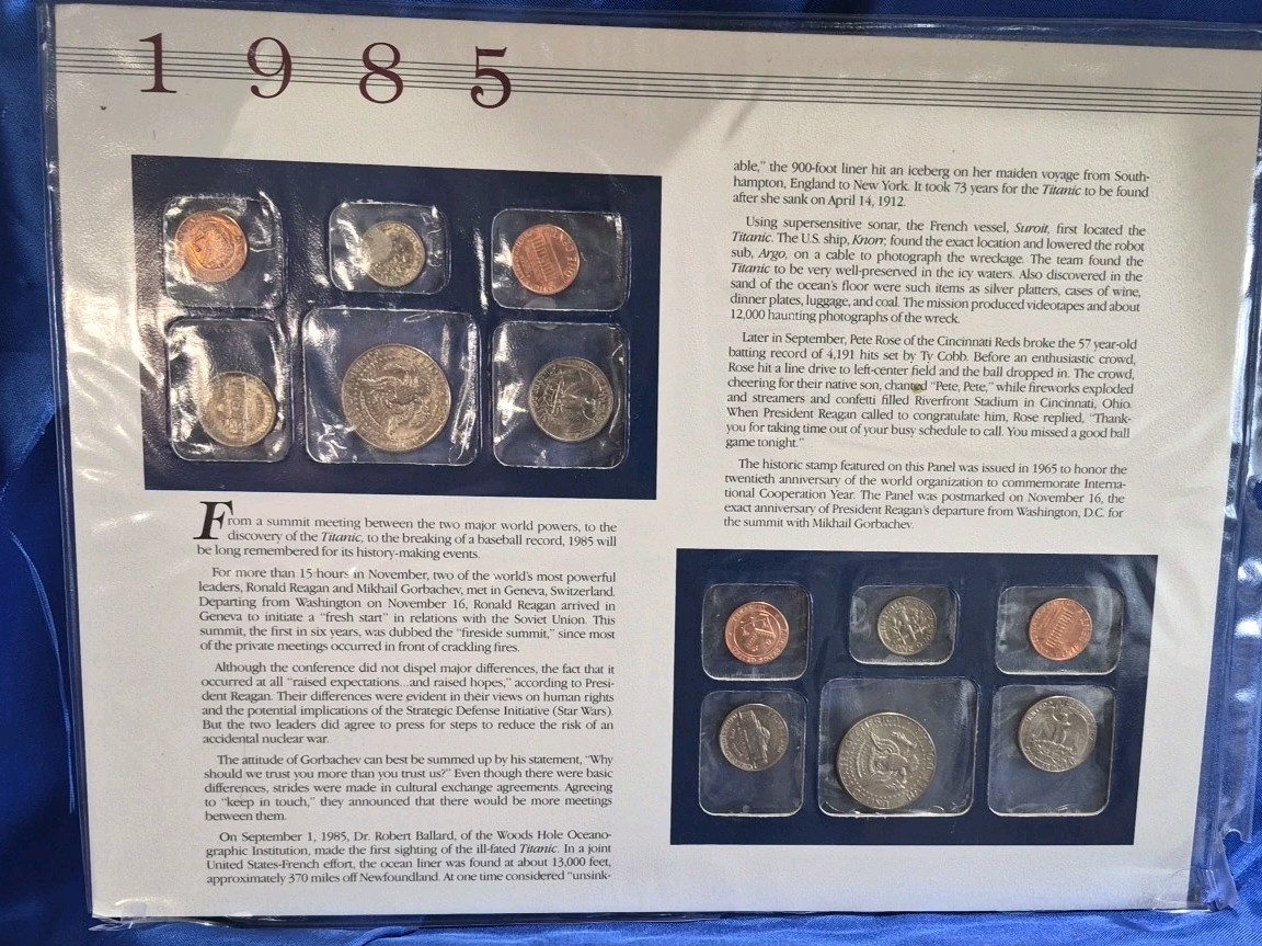 1985 United States Mint Set Postal Commemorative Denver