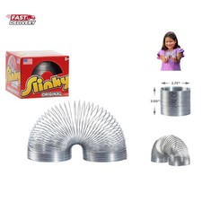 The Slinky Walking Spring Toy, 2.75-inch Diameter Metal Slinky, Fidget Toys