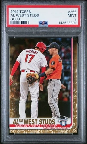 SHOHEI OHTANI - 2019 Topps - AL West Studs #266 GOLD /2019 PSA 9!