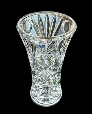 Vintage Bohemia Hand Cut Lead Crystal 11.5” Vase 24% Pbo Czech | eBay