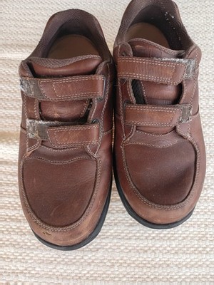 Dunham Men's Brown Leather vcro Strap Shoes Size 10