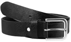 Leonardo Verrelli Genuine Leather Belt, Black, Can be Shortened, 90cm -120cm