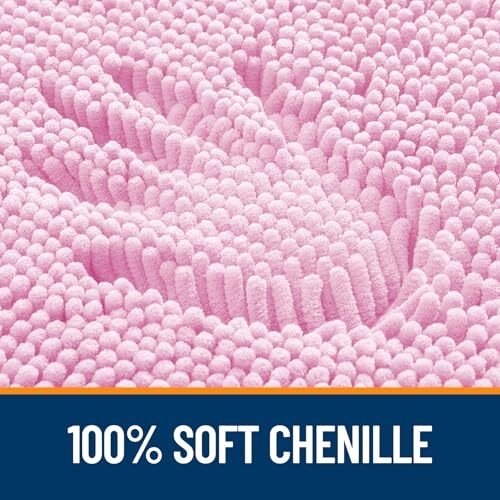 Bathroom Rugs 47x20, Extra Soft Absorbent Chenille Bath Rugs, 47" x 20" Pink - Picture 4 of 13