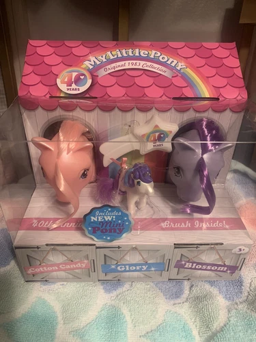 My Little Pony Pearly Pearlized G1 Cotton Candy Blossom Glory 40 Years Retro NIB