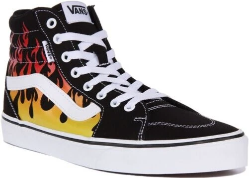 VANS Filmore Hi Flamme Lacet Montante Skate Chaussures Noir