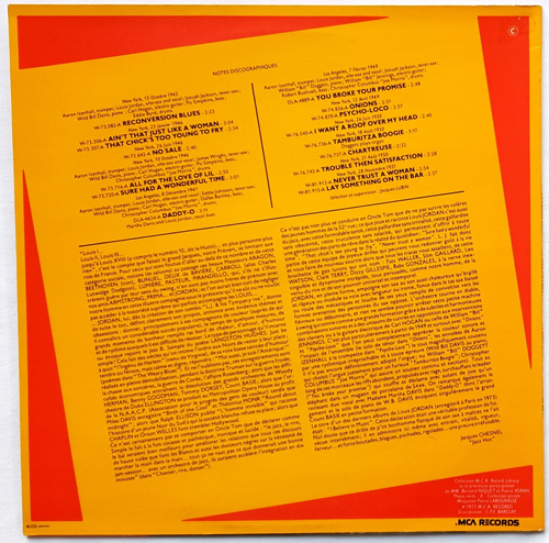 Louis Jordan And His Tympany Five Some Other Stuff 1945-1951 Vol.4 LP 510 183 - Bild 3 von 3