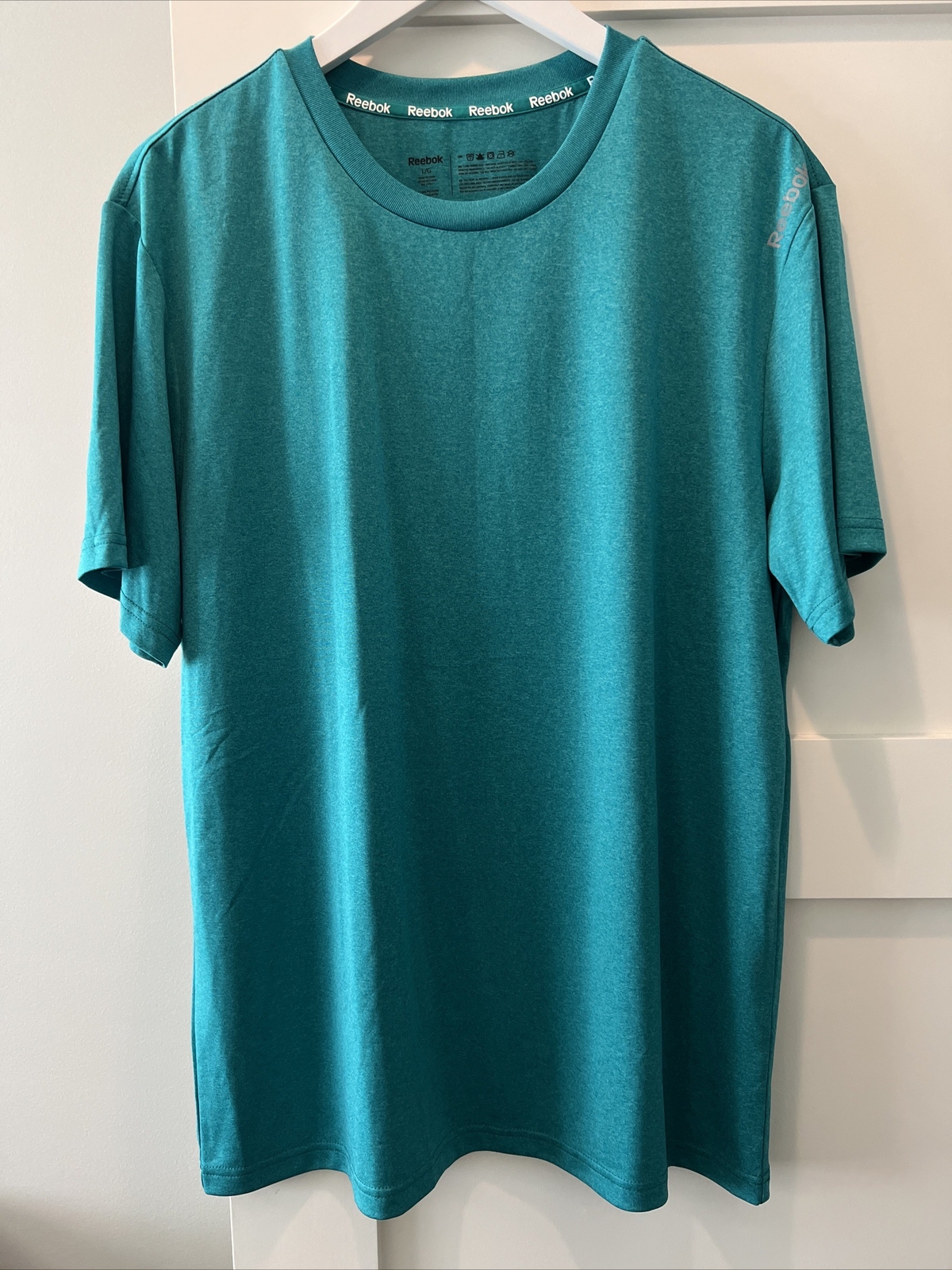 Reebok Men’s Active Polyester Tee Short Sleeve L Teal