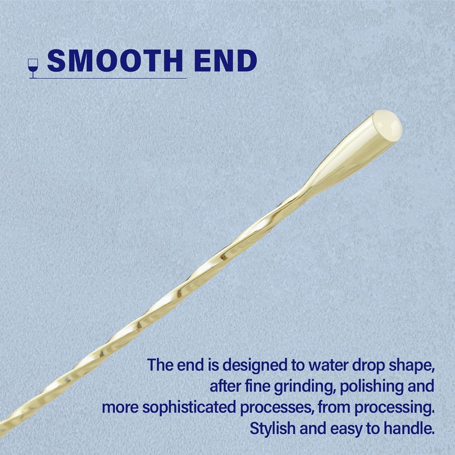 2 Pcs 12 Inches Bar Spoon, Long Handle Mixing Stirrers for Drink, Briout Stainle