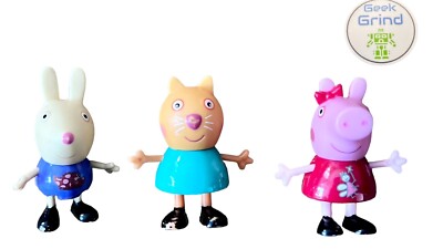 Jazwares Peppa Pig, Candy Cat, & Rebecca Rabbit Figures Toy Set 2003
