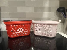 Set Of 2 Target Red & Pink Mini Shopping Baskets