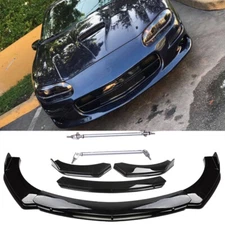 Front Bumper Lip Splitter Body Kit Glossy Black For 98-02 Chevy Camaro SS GTS