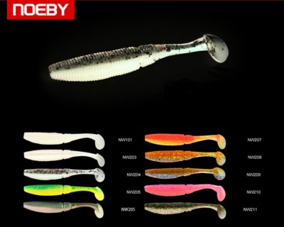 Lot De 4 Leurres Souples Noeby Shad Odorants 13cm 20g - Pour Mer Et