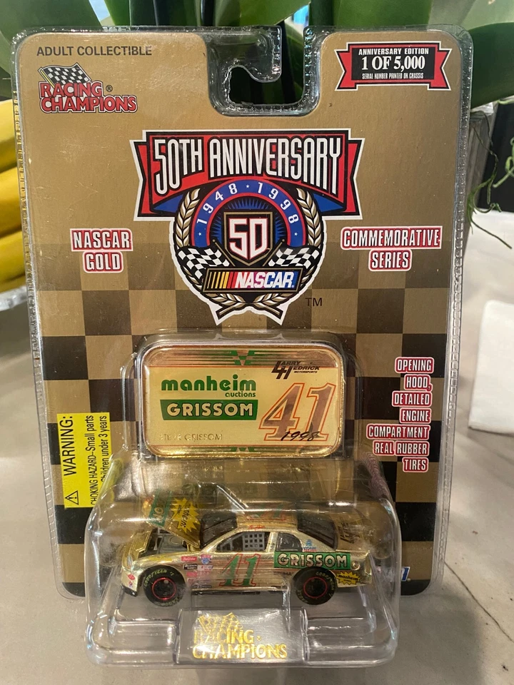 Racing Champions 50th Anniv. Nascar Doré 1/64 Steve Grissom #41 Manheim Car Nib - Photo 1/1