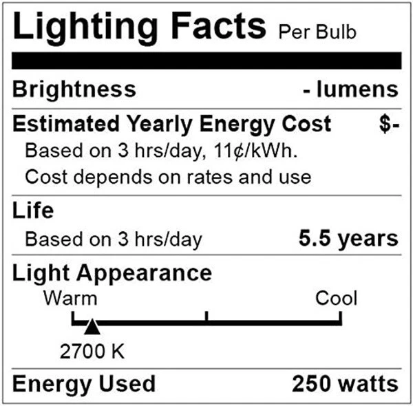 Satco S4999 250W R40 Dimmable Heat Lamp Light Bulbs - Pack of 12 Bulbs - Image 4 of 4