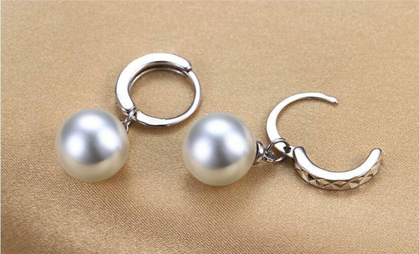 925 Sterling Silver Pearl Drop Hook Dangle Earrings Womens Jewellery + Bag eBay