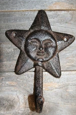 Lucky Star Wall Hooks for Home and Outdoor Living. Country decor,gifts, H-27B