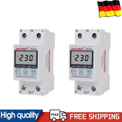 230VAC Voltage Protector Single Phase Adjustable KWH Volt Amp Sensor for House