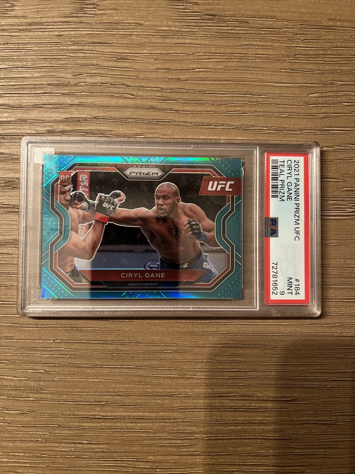 2021 Ciryl Gane Panini Prizm Teal /49 rookie parallel RC PSA 9 🔥🔥🔥