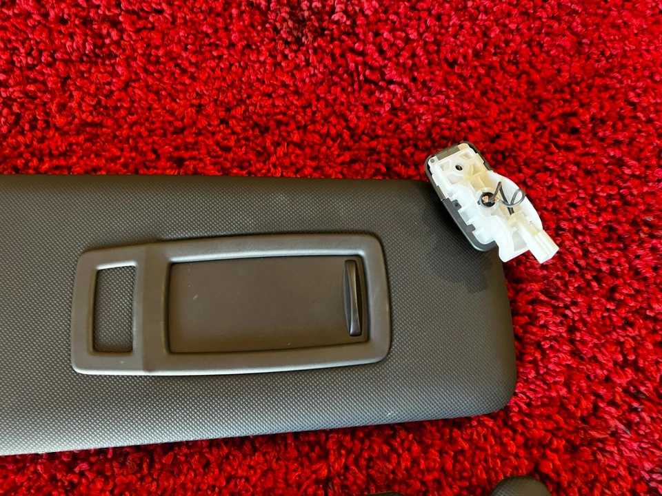 BMW F30 F36 F32 LEFT AND RIGHT SIDE SUN VISOR SHADE PANEL BLACK SET OEM 42K - Image 2 of 4