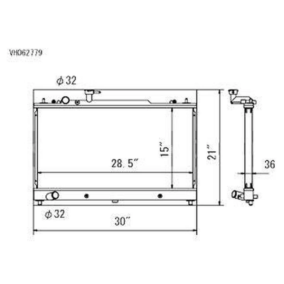 Radiador turbo Koyo VH062779 06-08 Mazdaspeed 6 2,3 L Foto 2 de 2