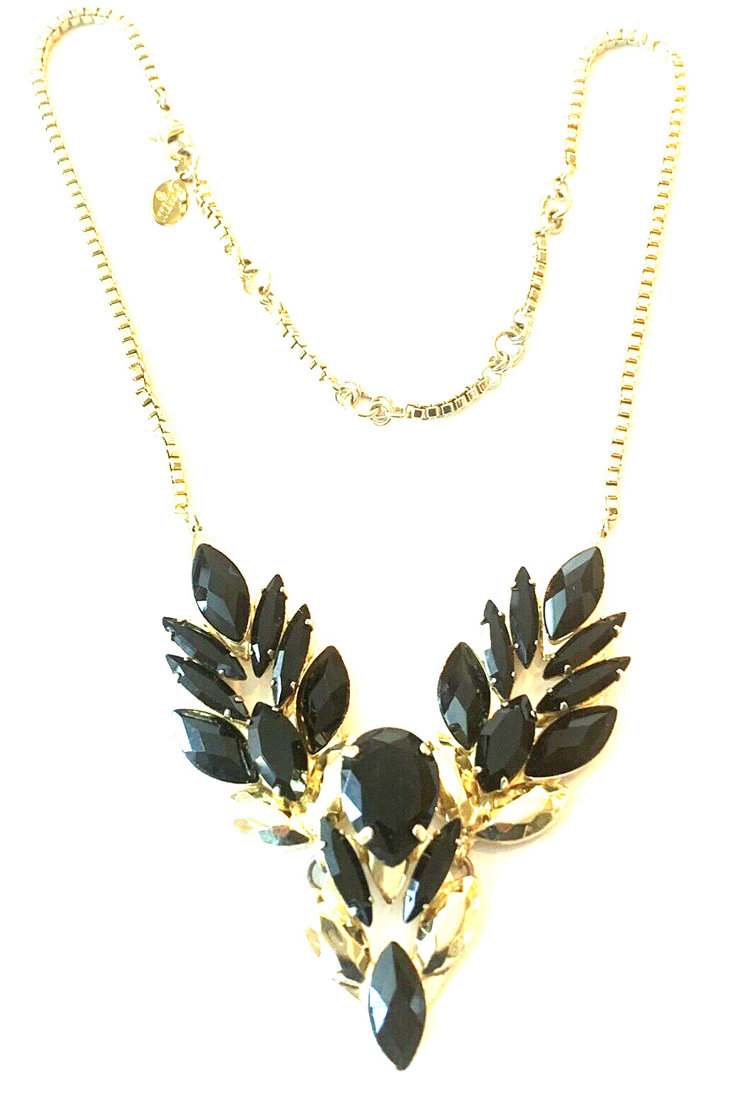 SORRELLI  Dramatic Statement Gold Tone Black Crys… - image 3