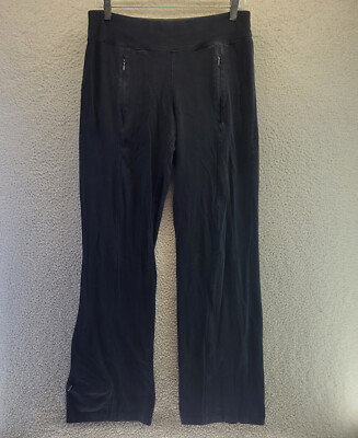 Danskin Now Pants Womens Small Black Zip Pockets Workout Sweats Stretch 