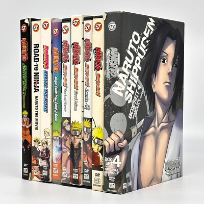 Lot Of 9 Naruto: Shippuden - Box Set 4 Plus 8 Movies DVD